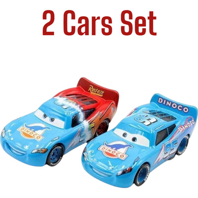 2-Car Disney Pixar Cars DiNOco to Rusteze &DiNOco Mcqueen 1:55 Diecast Car Gift