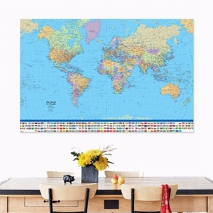 World Map Wall Home Decoration Big Large With Country Flags World Map Wall Home Decoration Big Large With Country Flags