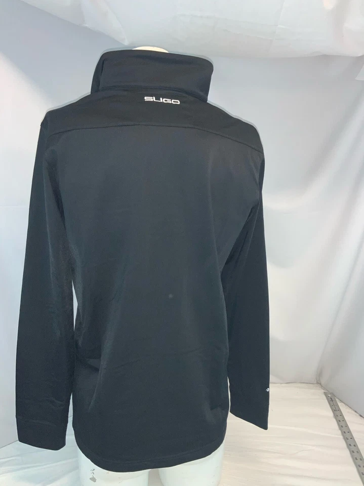 Pulôver de golfe Sligo LayerTech M preto 1/4 zíper poli manga longa novo sem etiquetas YGI C1-232 - Imagem 4 de 4