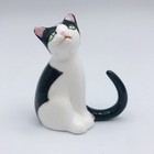 Black and White Cat Hand Painted Fine Bone China — photo 2