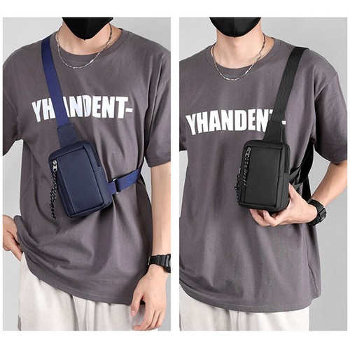 Men's Mini Sling Bag Chest Bag Cross Body Travel Sport Shoulder Backpack Nylon - Picture 7 of 21