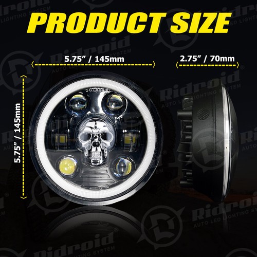 Faro proyector LED más brillante de 5-3/4"" 5,75"" pulgadas DRL para motocicleta Harley - Imagen 10 de 12