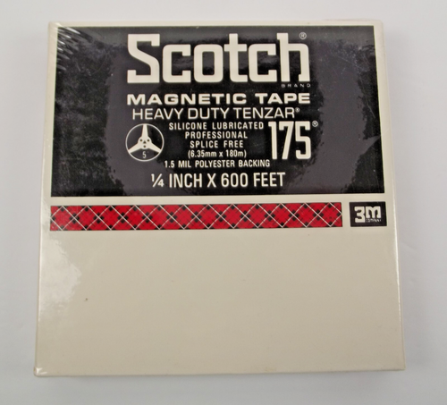 3M Scotch Magnetic Tape 1/4” x 600 ft 175 Heavy Duty Tenzar X 3 NOS Sealed - Picture 2 of 3