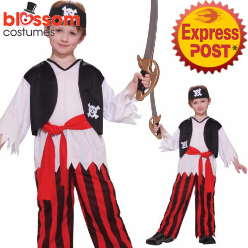 CK1221 Pirate Buccaneer Boys Sparrow Book Week Find Treasure Caribbean Costume - Picture 1 of 2