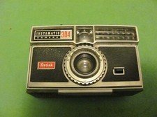 Vintage Kodak Instamatic 304 Black  Silver Compact Camera. USA.