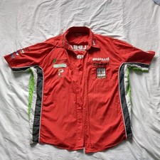 Original Dread Kawasaki Race Team Kurzarm Shirt Hawk Racing rot XL selten