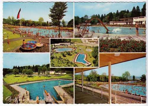 AK, Säckingen am Rhein, Waldbad, fünf Abb., um 1970
