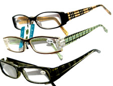 3 Reading Glasses Lady / Girl fashion variety colors styles readers Power 2.50