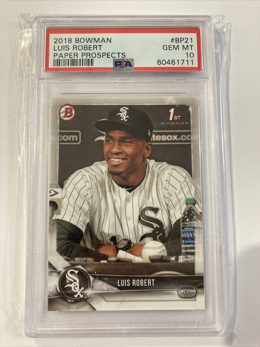 高騰中　2018 bowman luis robert 1st Atomic PSA 10 LUIS ROBERT 1st 2018 Bowman Paper Prospects White Sox