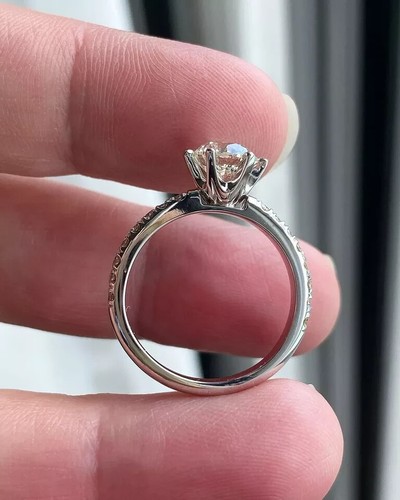 1.98Ct Round IGI Certified Lab Created Diamond Engagement Ring 18K White Gold 7 - Picture 5 of 10