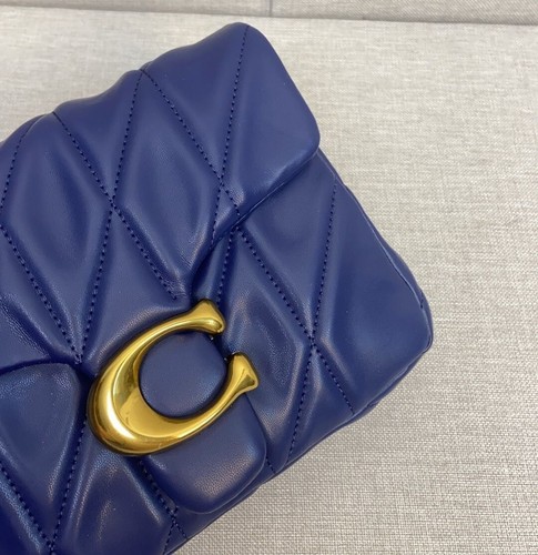 COACH Times Square Tabby Schultertasche gesteppt CW629 Navy Outlet Neu - Bild 6 von 12