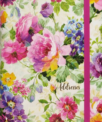 Peony Garden  -  Large Hardcover Address Book  - by  Peter Pauper Press. new 