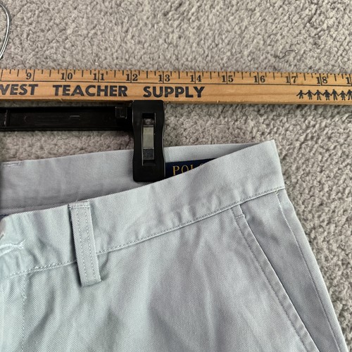 Pantalones Cortos Chinos Polo Ralph Lauren Calce Clásico 9" Nuevo con Etiquetas - Azul - Para Hombre Talla 32 - Imagen 3 de 9