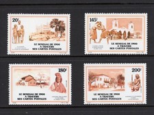 R5481   Senegal   1988   Old postcard photos on stamps   4v.   MNH