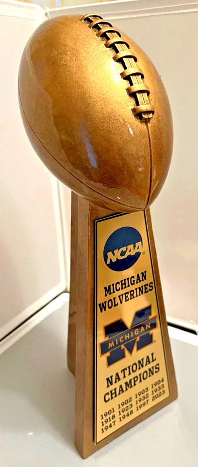 10" UNIVERSITY OF MICHIGAN WOLVERINES NCAA  FOOTBALL NATIONAL CHAMPIONS TROPHY - Image 2 of 3