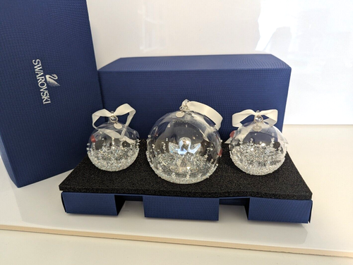Swarovski 💎Jahresausgabe 2015 Weihnachtskugel Christmas Ball 3erSET 5136414 Neu - Picture 3 of 3
