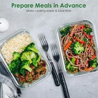 MFY 35 oz Glass Food Storage Container with Lid Leakproof, Airtight Glass — photo 7