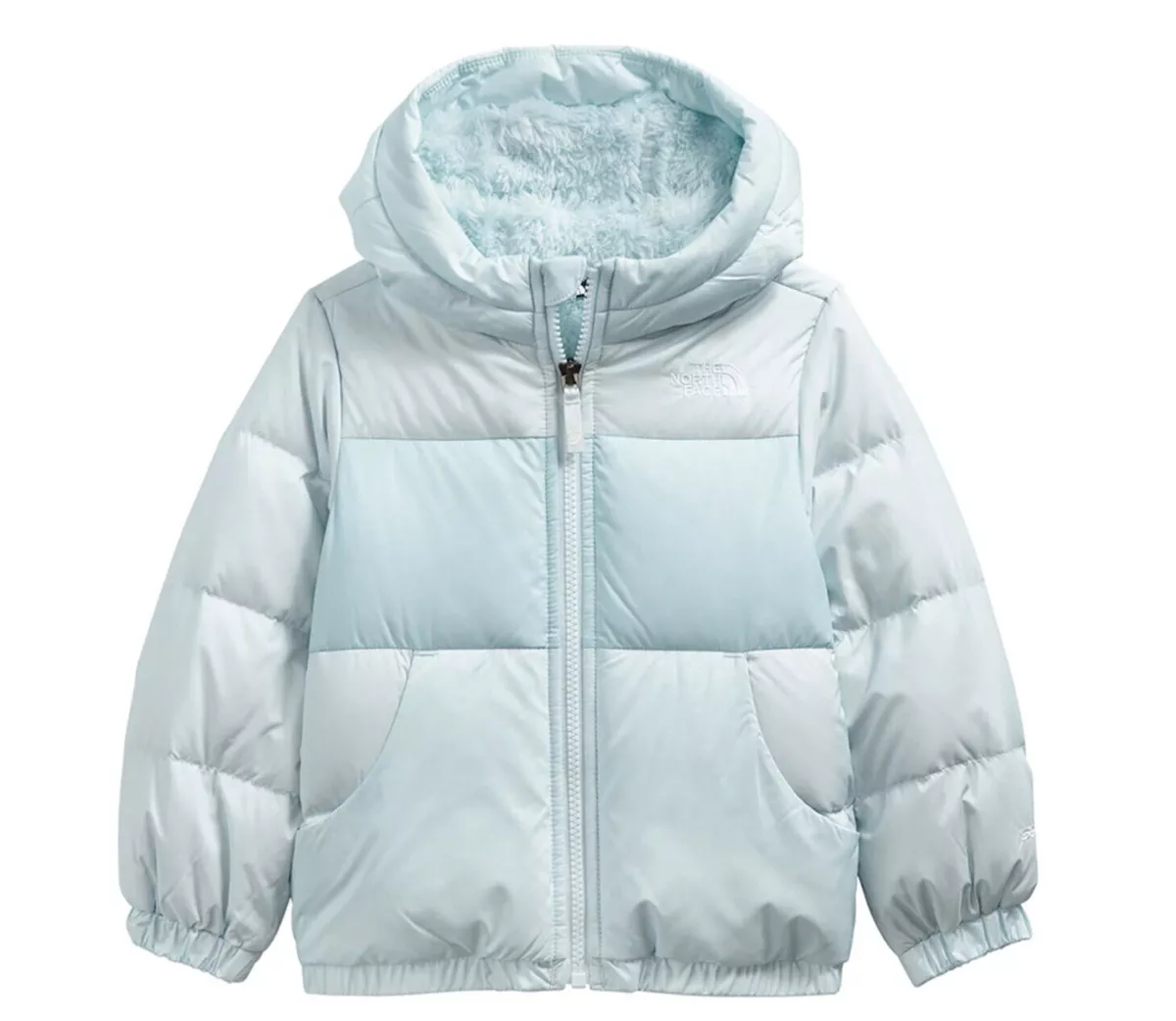 Baby blue north hot sale face puffer jacket