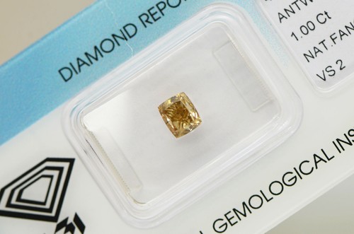 Cushion Shape Diamond Natural Fancy Brown IGI Certificate VS2 Clarity 1.00 Carat - Picture 7 of 7