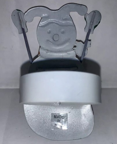 Vintage Metall Schneemann Serviettenringe 3,5" hoch 7er Set handbemalt - Bild 9 von 9