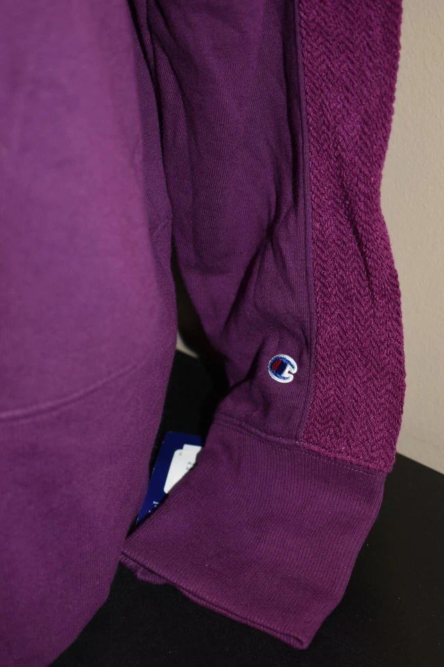 Champion Mujeres Heritage Espiga Cremallera Sudadera con Capucha Veneciana Púrpura QJ5361 Talla Plus 1X Foto 4 de 4