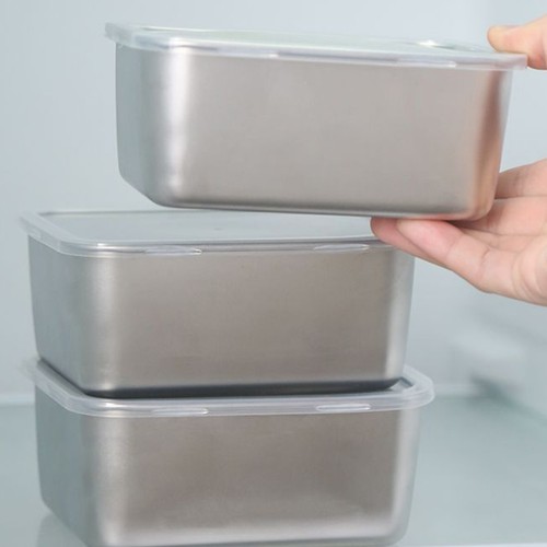 6pcs Food Storage Box Container Multipurpose Stainless Steel Box with Lid 650ml - Picture 4 of 9
