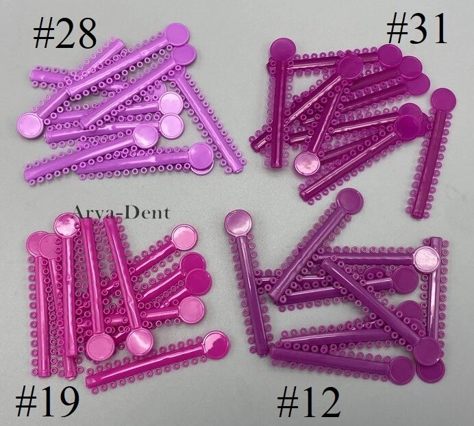 Dental Orthodontic Elastic Ligature Ties Braces Rubber Bands 1040pcs/bag  Purple