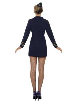 Costume Hostess Karnival Blue - Giacca, Gonna, Cappello E Cravatta Per Donna - Foto 3