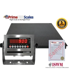 NTEP 2500 lb x .5 lb 4x6 (48"x72") Pallet Floor Scale w/ Indicator Legal 4 Trade