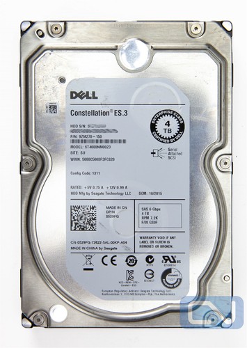 *Low Hours* Dell 529FG 4TB 7200 RPM 128MB SAS 6Gb/s Seagate ST4000NM0023