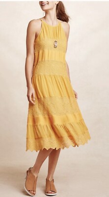 Anthropologie HD In Paris Villanelle Yellow Lace Dress Small | eBay Anthropologie HD In Paris Villanelle Yellow Lace Dress Small | eBay