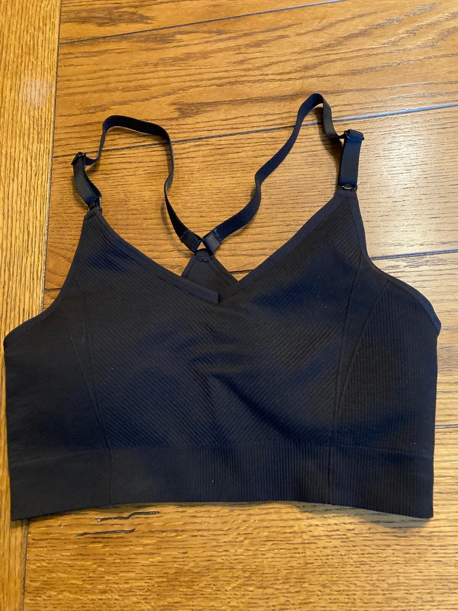 Joyspun Women's Maternity Yoga Back Sports Bra - Black Size L