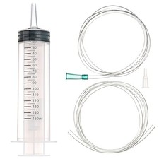 New 150ml Syringe with 40 Inch Tube and Tip Adapter, for Feeding Pets,