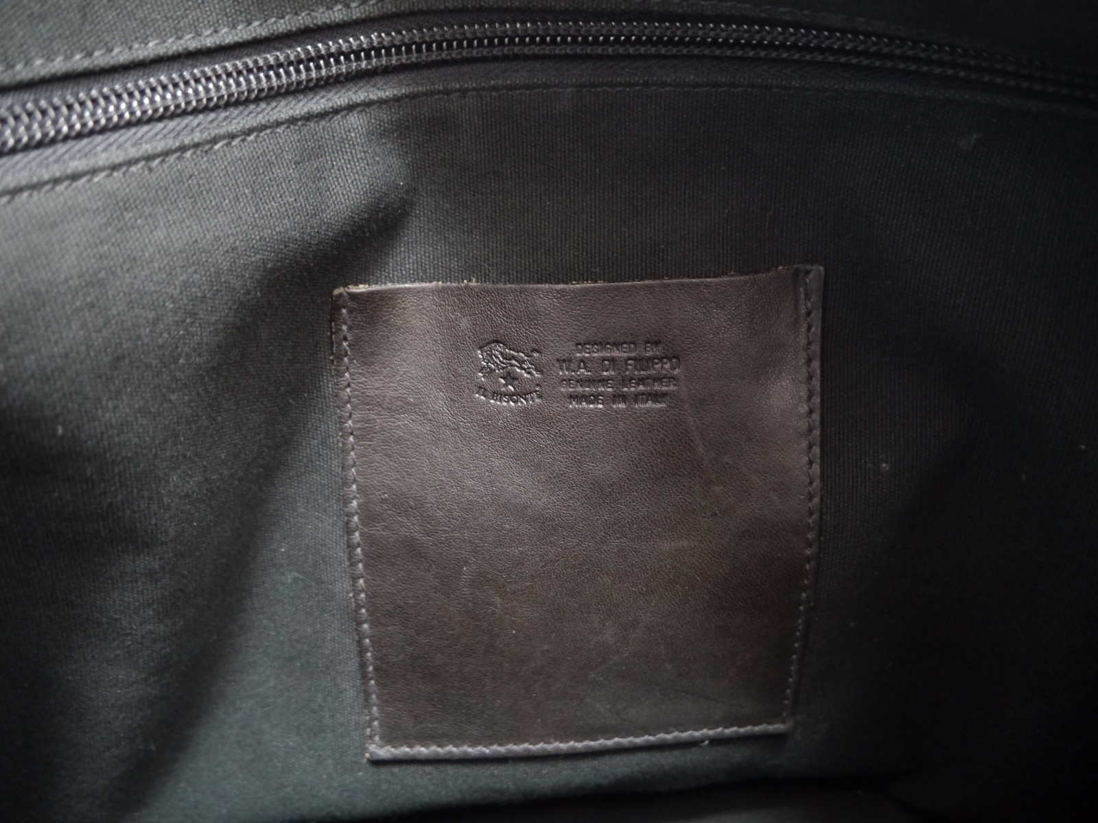 IL BISONTE dark brown black python skin handbag h… - image 10