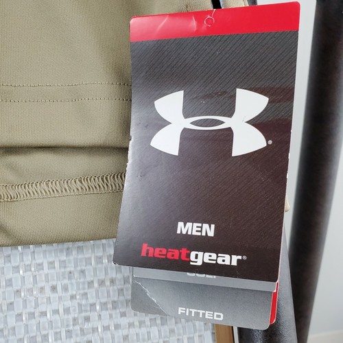 UNDER ARMOUR Large Mens Polo Shirt NEW Vented Panel Gold Golf Short Sleeve NEW - Picture 9 of 12