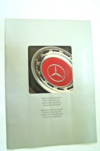 Mercedes 450SL 1974 dueños folleto de ventas pintura tabla de colores 280c 250c 300D w107 - Imagen 10 de 11