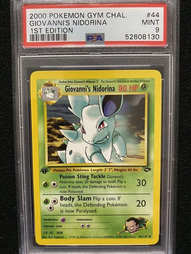 Giovanni's Nidorina (1st Edition) graded PSA 9 for sale on eBay