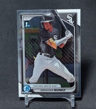 Abraham Nunez 1st Rookie 2024 Bowman Chrome Card #BCP-56 Chicago White Sox