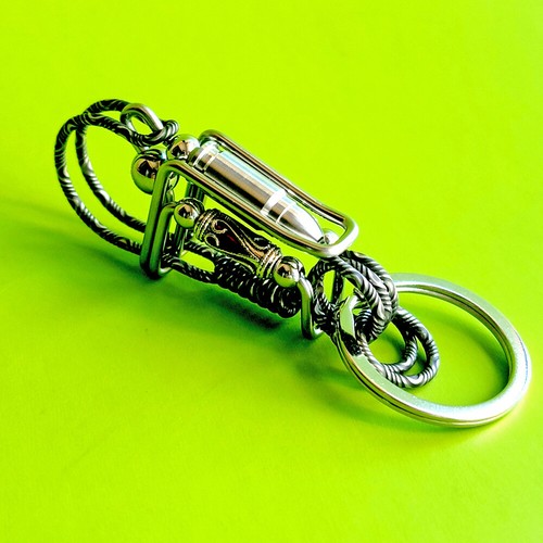 Wire Wrapping Golden Bullet Creative Bicycle Motorcycle Club Gift for Men Women - Picture 5 of 23
