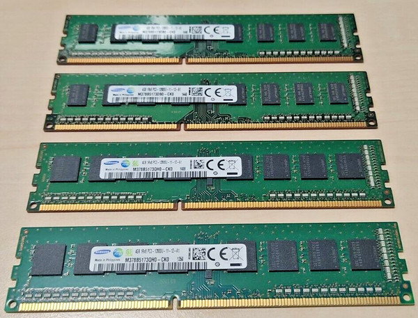 2x 4GB 1Rx8 RAM SAMSUNG PC3-12800U DDR3 M378B5173DB0-CK0 DDR3-1600