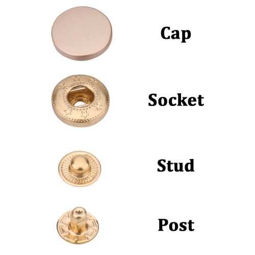 Popper Boutons Pression S Ressort Boutons-Pression + Main Outil Set DIY - Imagen 16 de 34
