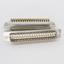 5pcs New Gold Pin 37pin 2 Row D-Sub Male Socket Solder Chassis Connector RS232