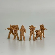 1/72 Scale Resin Model 6 Special Forces Soldiers tabletop Unpainted Miniature