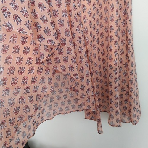 M&S Size 18 Pink Skirt Asymmetric Handkerchief Hemline Wedding Occasion Floaty - Picture 2 of 4