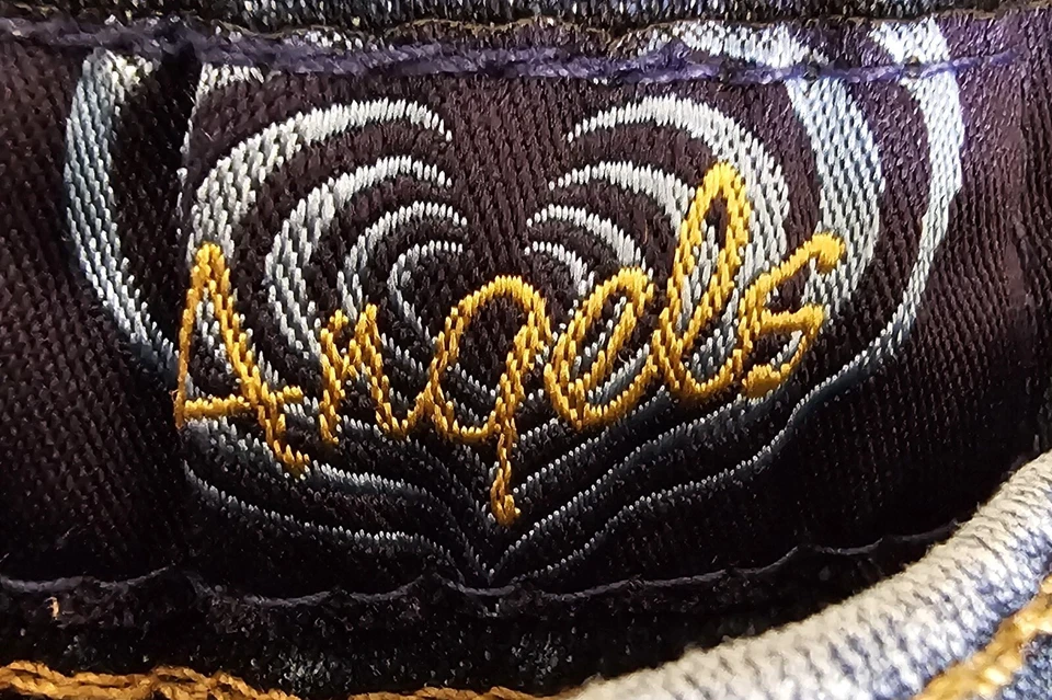 Pantalones cortos Angels para mujer talla 12P 12 Petite azul jean cortados Foto 2 de 4