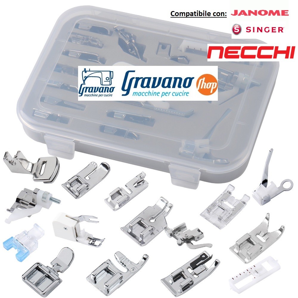 Set Di Piedini Per Cucire Universale 3 In 1 Per Piping E Cerniere