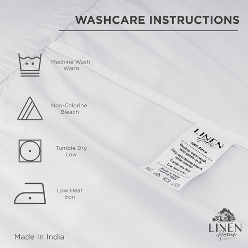 100% Cotton Percale Fitted Sheet Full Size Cream 1 Deep Pocket Fitted Sheet C... - Picture 4 of 7