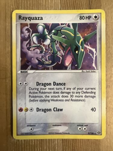 Check the actual price of your Rayquaza 9/106 Pokemon card