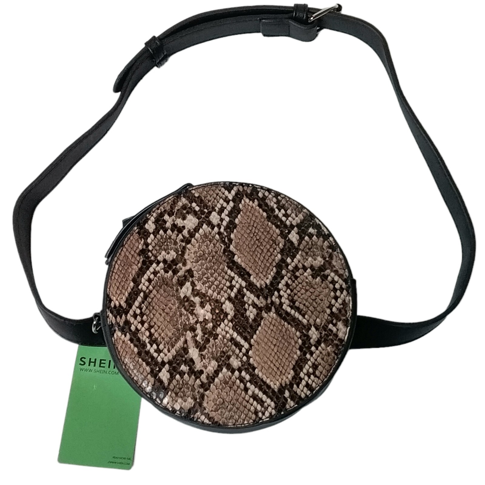 Shein Purse Women's Belt Bag Fanny Pack Faux Leather Black New