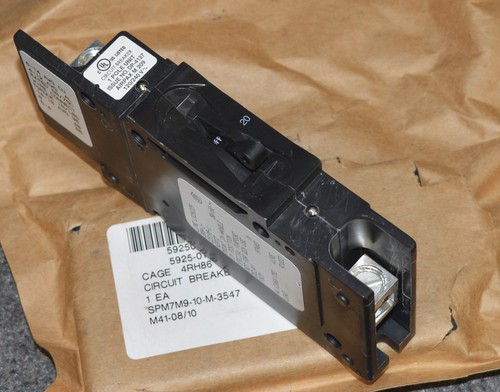 AIRPAX 20A 1 POLE CIRCUIT BREAKER 209-1-25195-1 DP-4127 M209 120/240 V 13229E630 - Picture 2 of 4